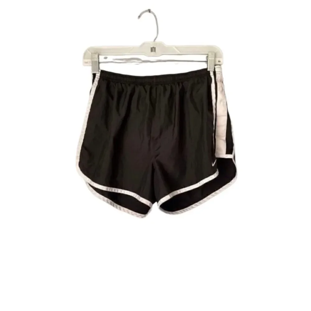 Nike women’s DRI fit black and white running athletic shorts